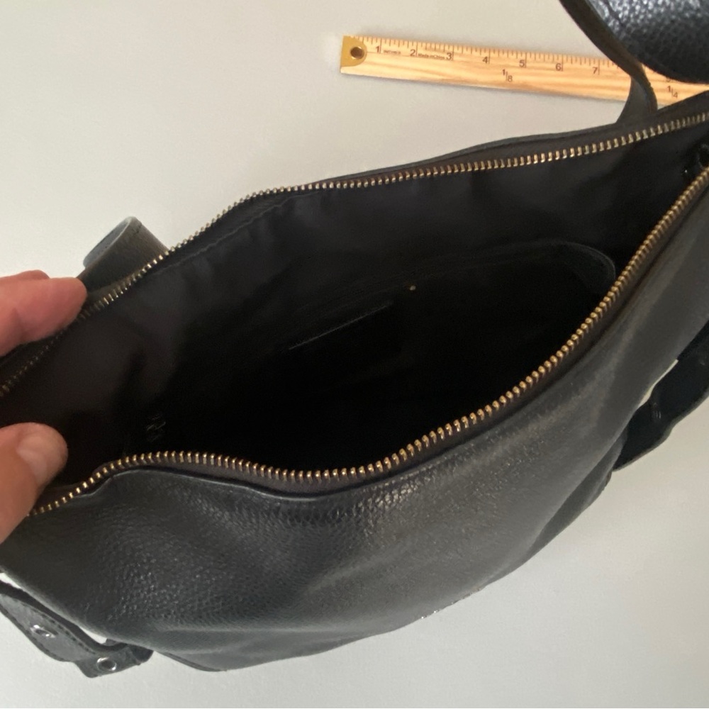 Coach Black Textured Leather Crossbody Bag - Picture 5 of 8